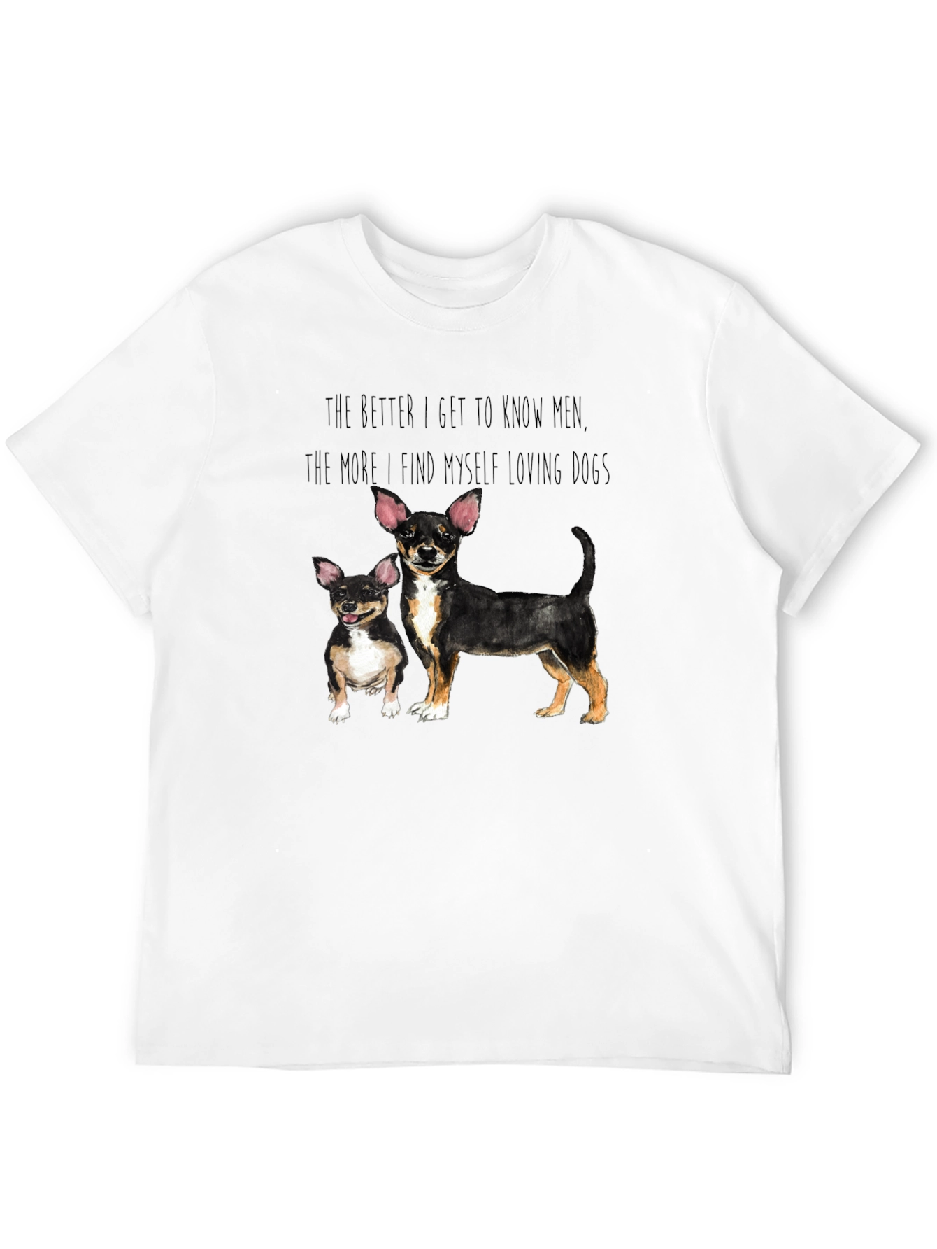 Mens Loving Dogs Graphic Tee - Black