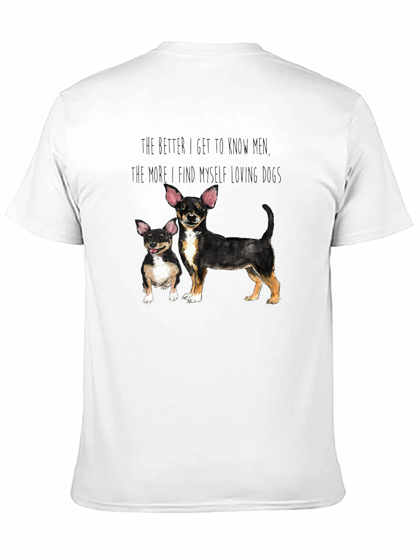Mens Loving Dogs Graphic Tee - Black