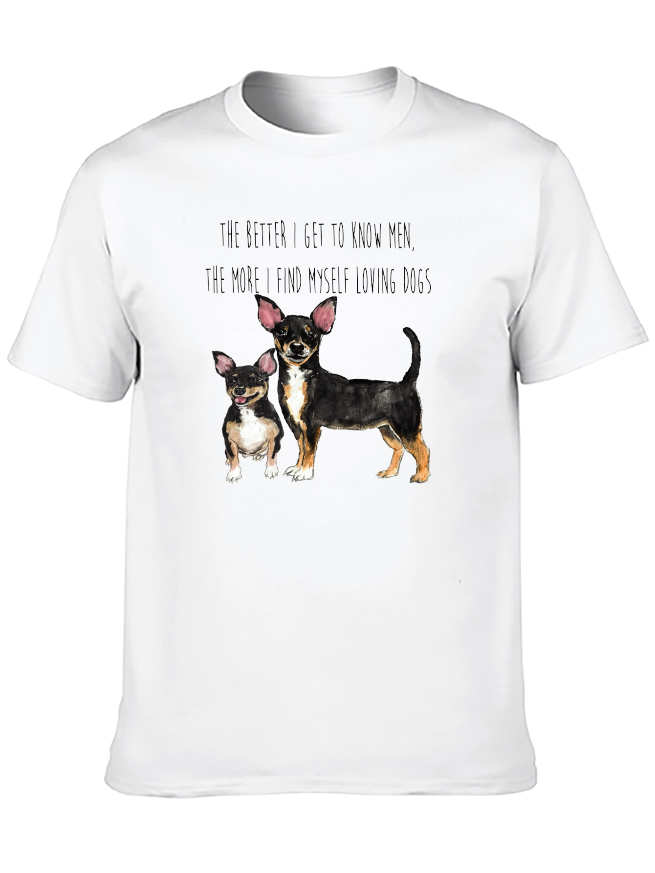 Mens Loving Dogs Graphic Tee - Black