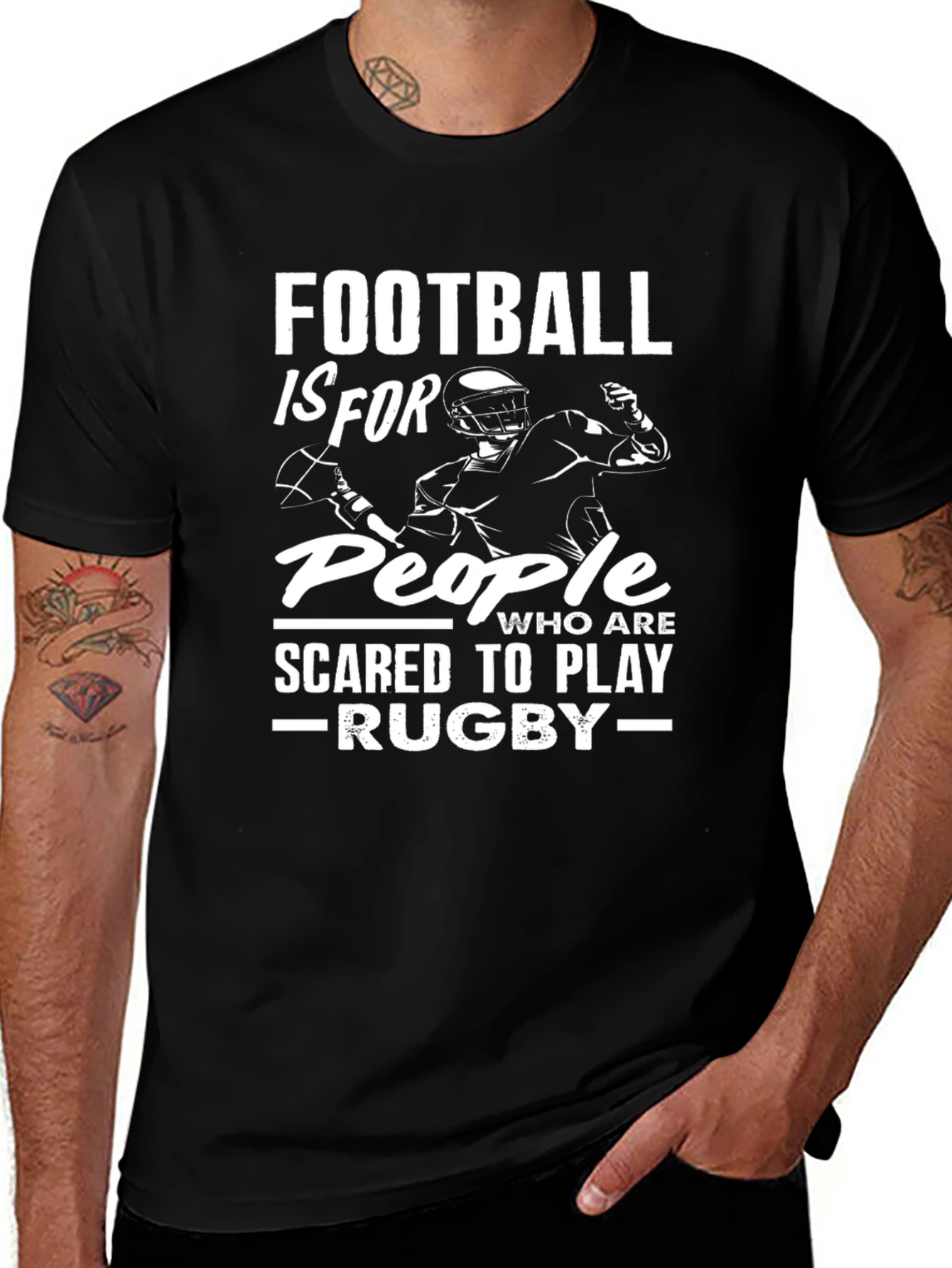 Football vs. Rugby Graphic Tee