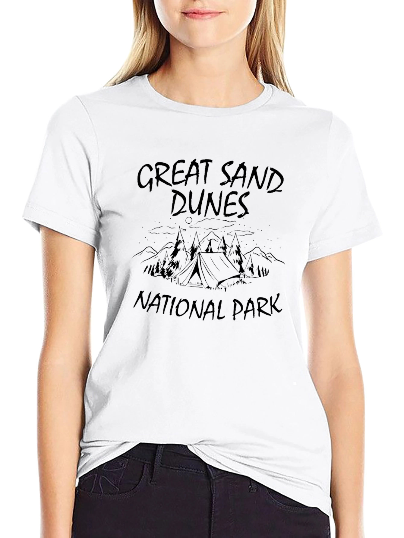 Great Sand Dunes National Park Black Graphic Tee