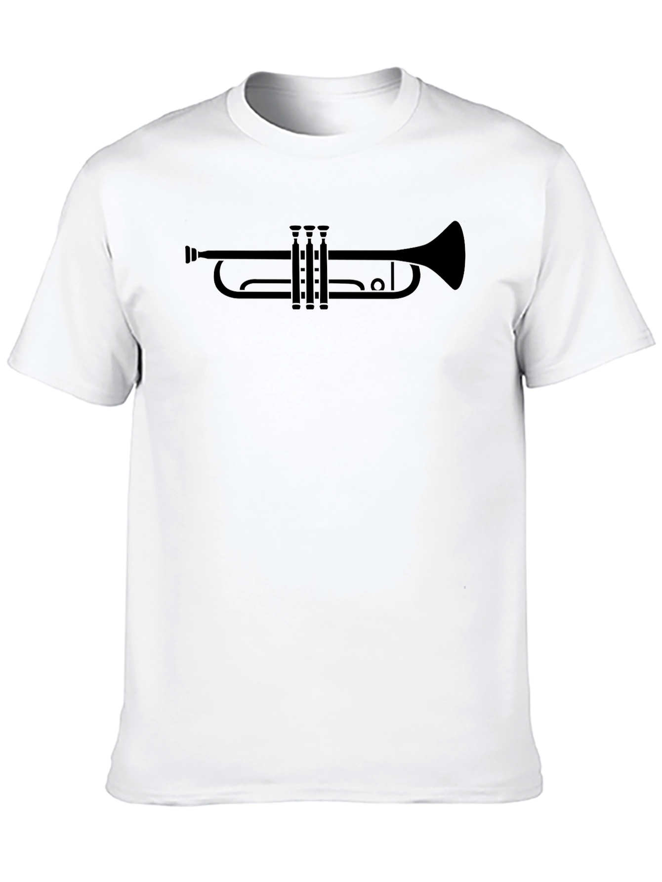 Trumpet Graphic Tee - Musician Black Cotton T-Shirt