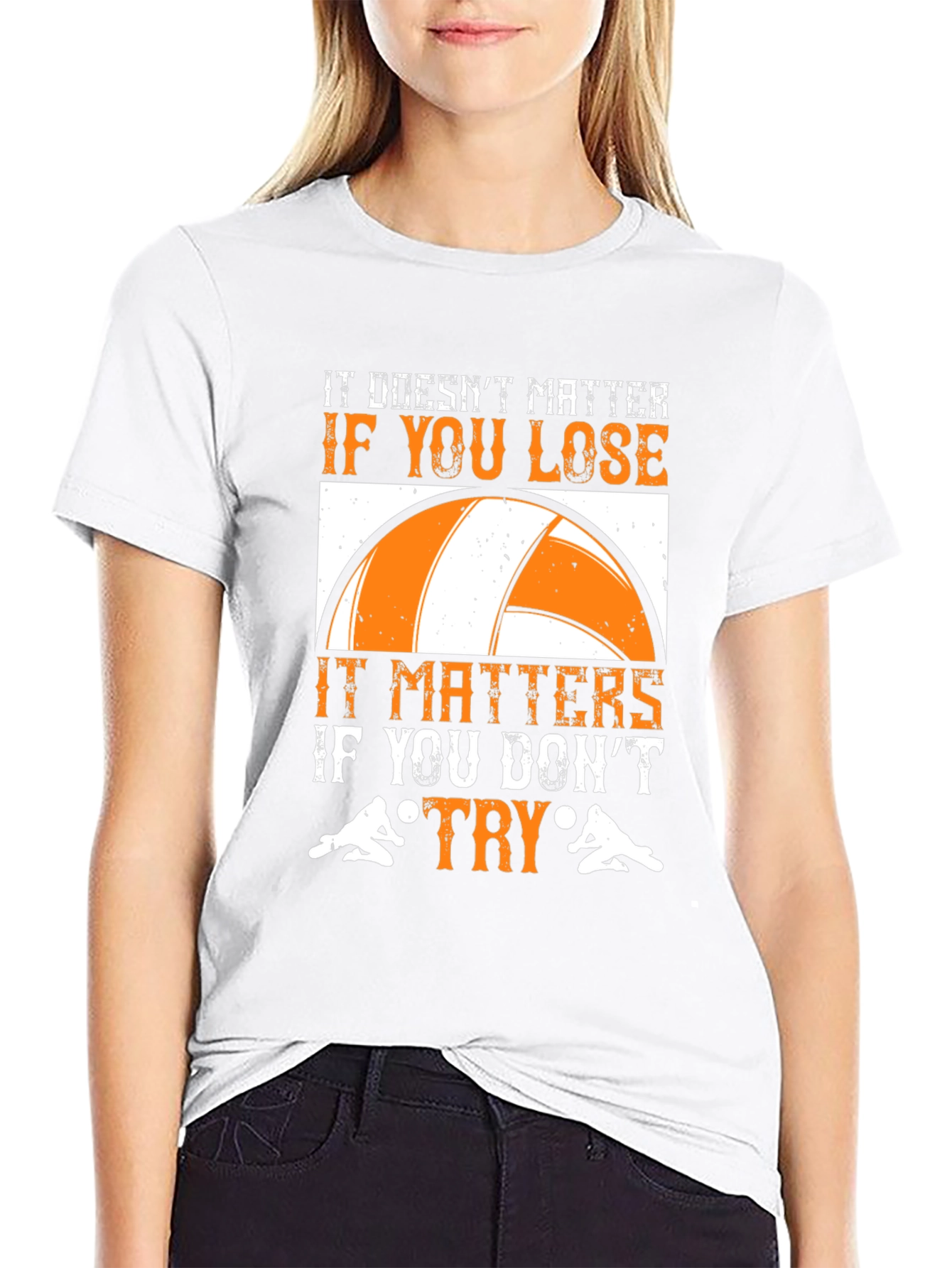 Volleyball Try Harder Graphic Tee