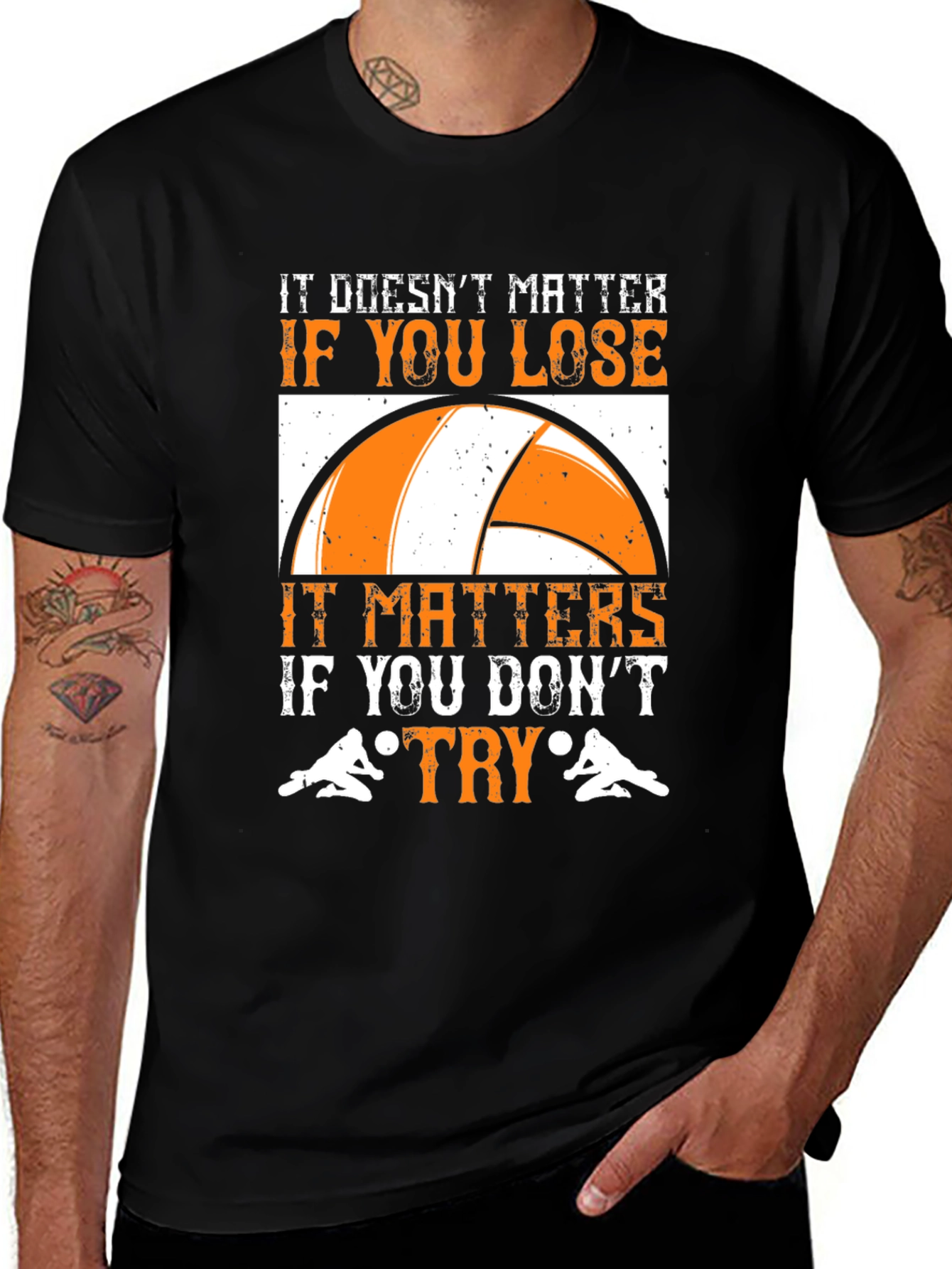 Volleyball Try Harder Graphic Tee