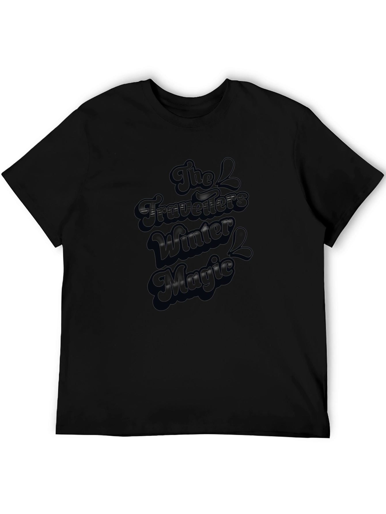 The Travellers Winter Magic Black T-Shirt