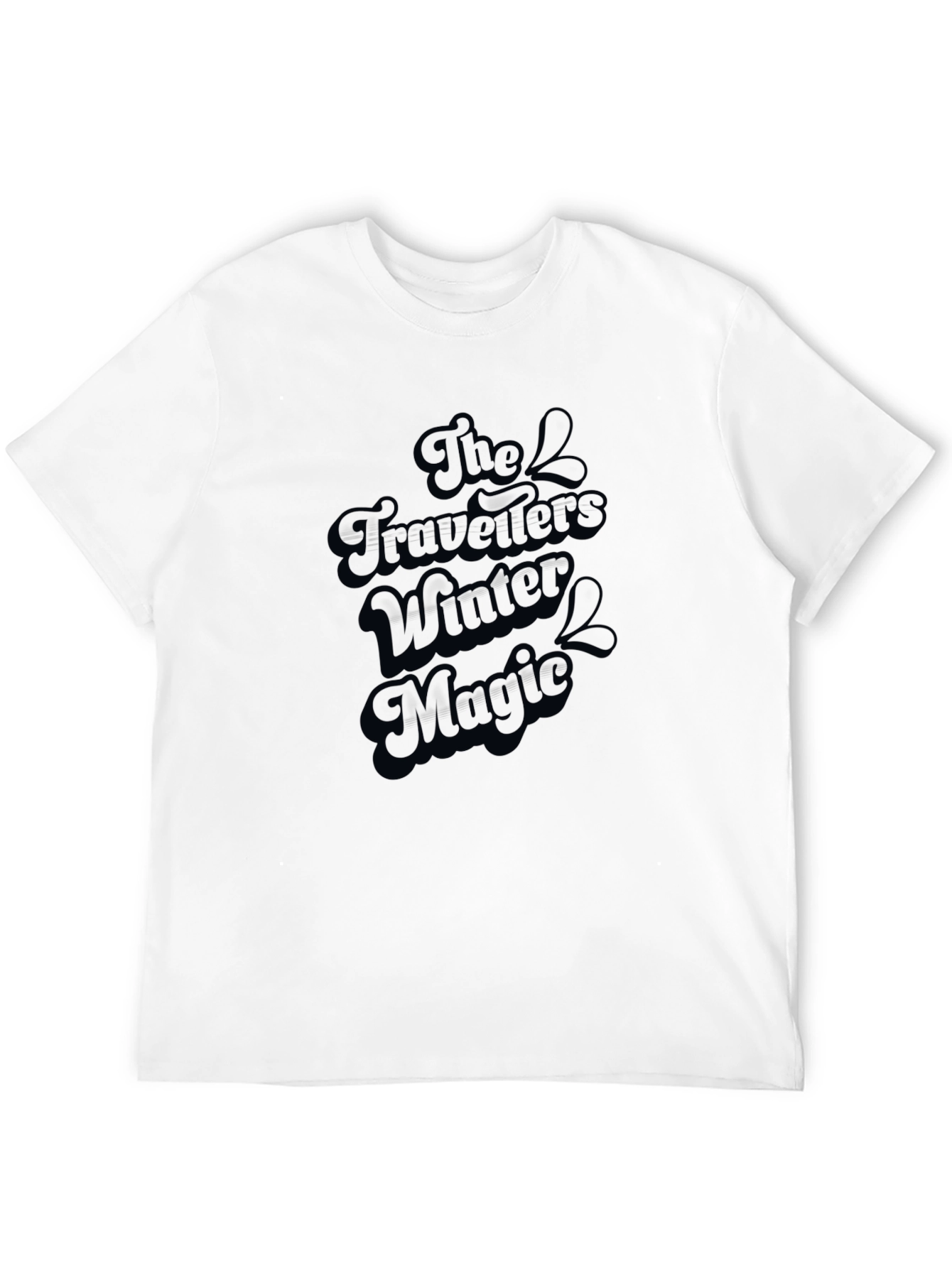 The Travellers Winter Magic Black T-Shirt