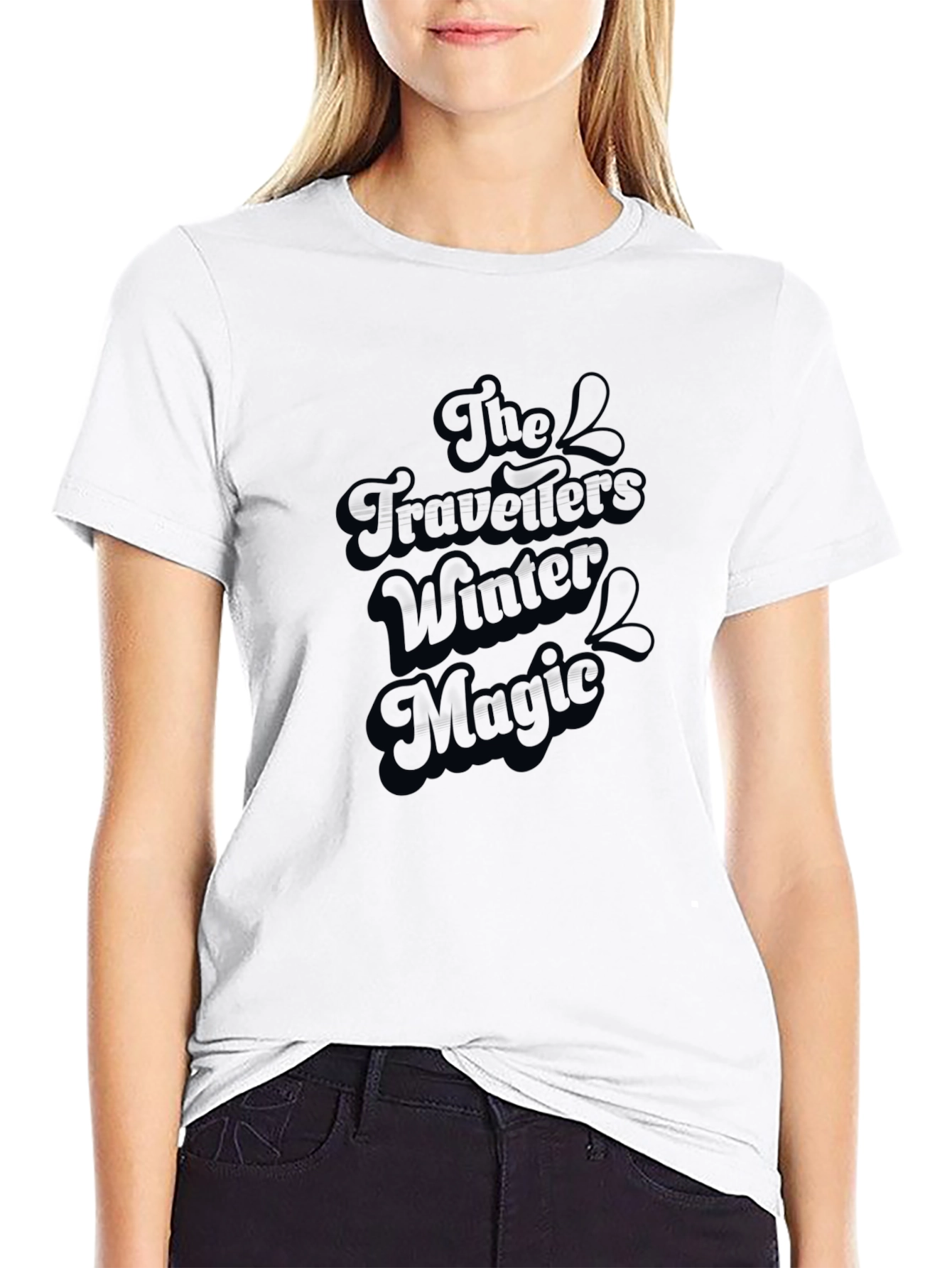 The Travellers Winter Magic Black T-Shirt