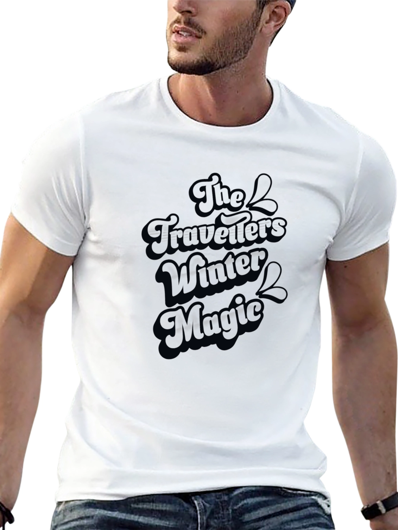 The Travellers Winter Magic Black T-Shirt