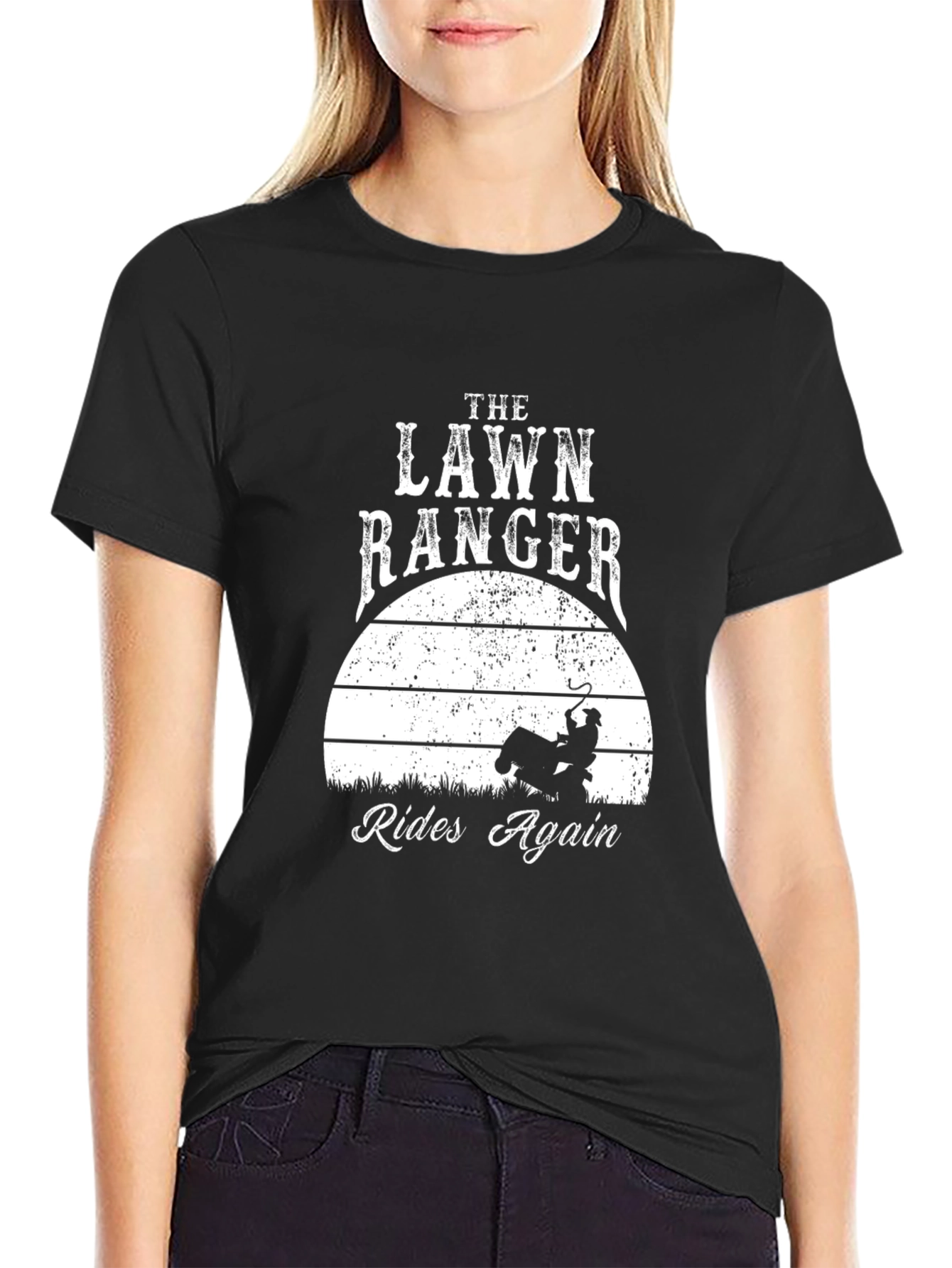 Lawn Ranger Rides Again T-Shirt - Funny Gardening Tee