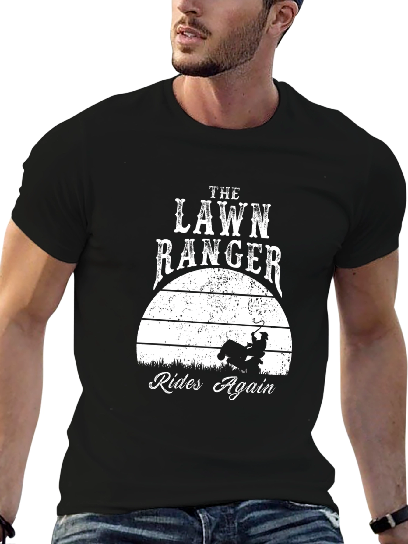 Lawn Ranger Rides Again T-Shirt - Funny Gardening Tee