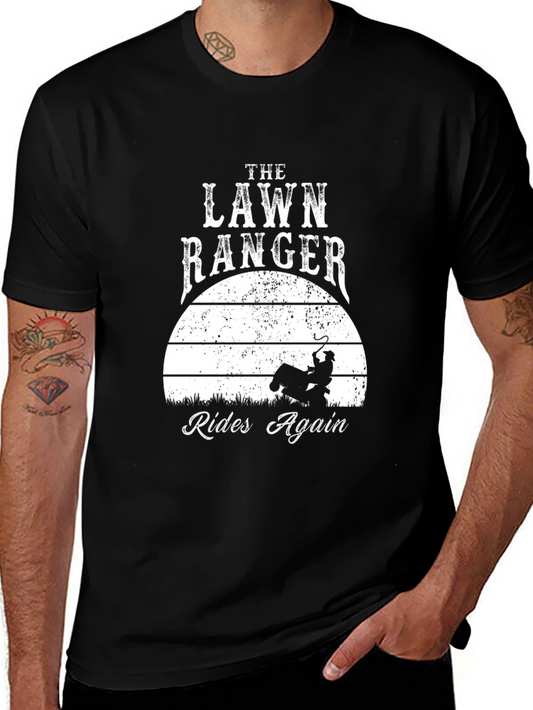 Lawn Ranger Rides Again T-Shirt - Funny Gardening Tee