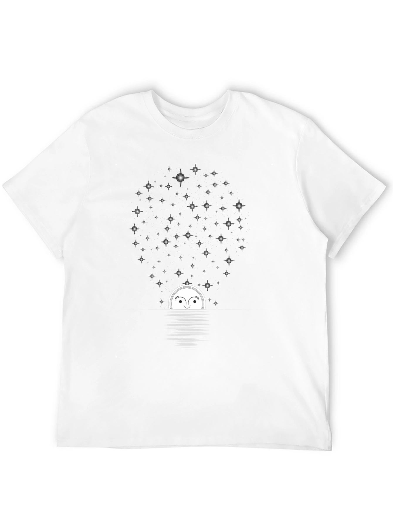 Moonlit Stargaze Black Graphic Tee