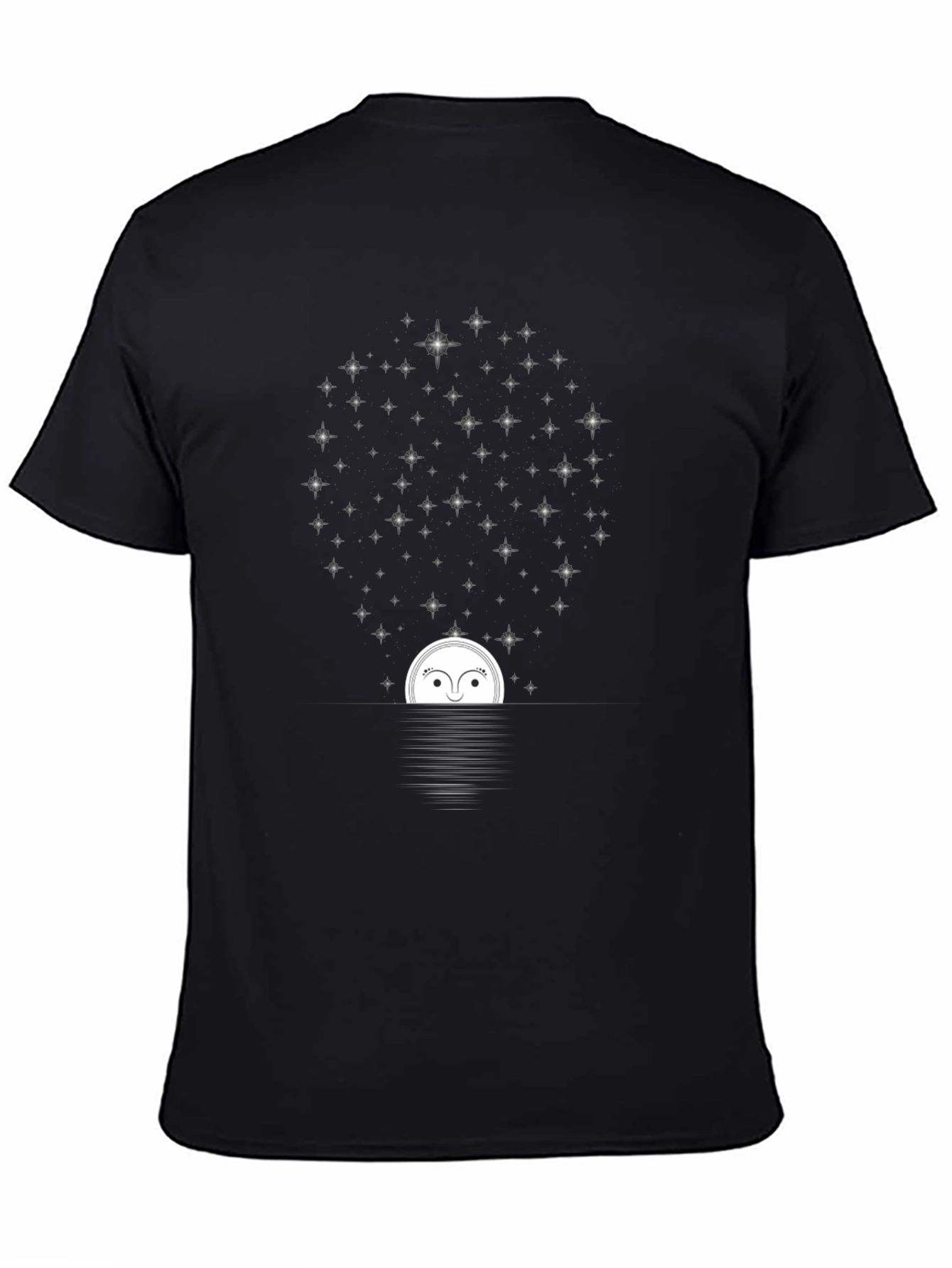Moonlit Stargaze Black Graphic Tee