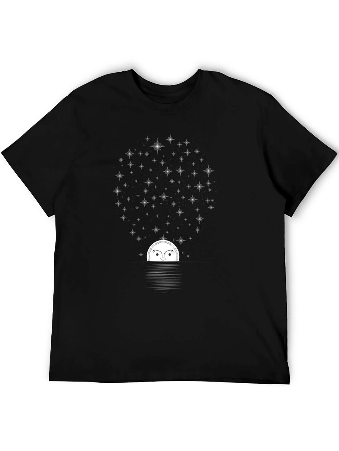 Moonlit Stargaze Black Graphic Tee