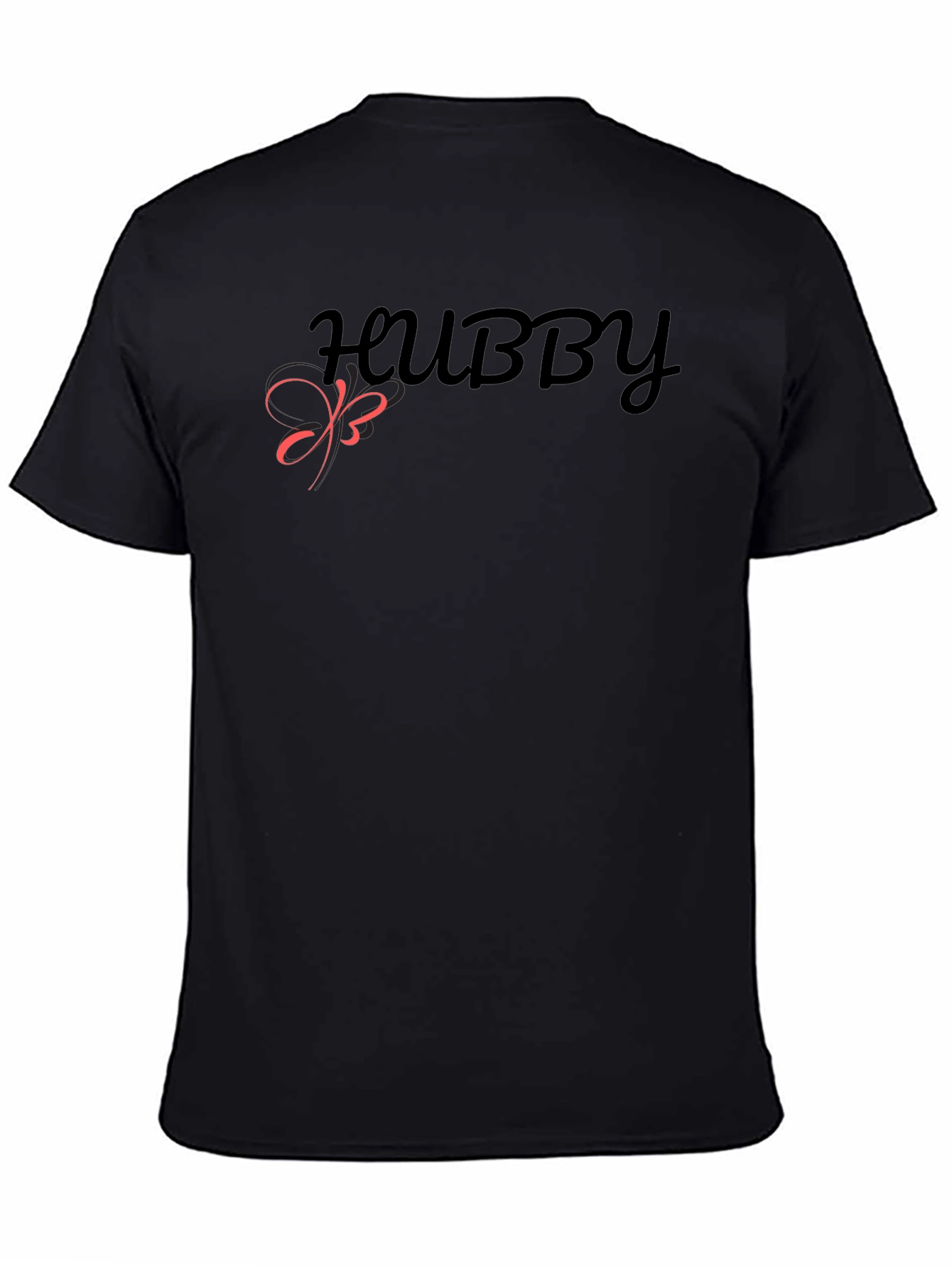 Hubby T-Shirt - Black Crew Neck Tee