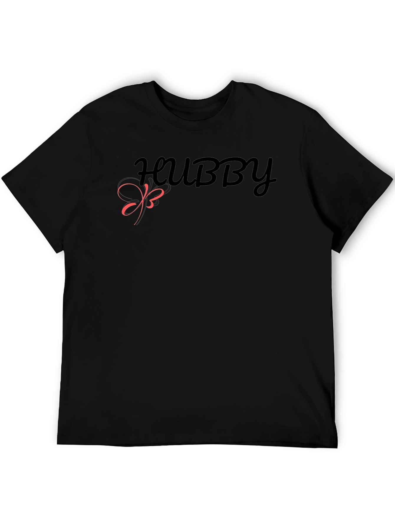 Hubby T-Shirt - Black Crew Neck Tee