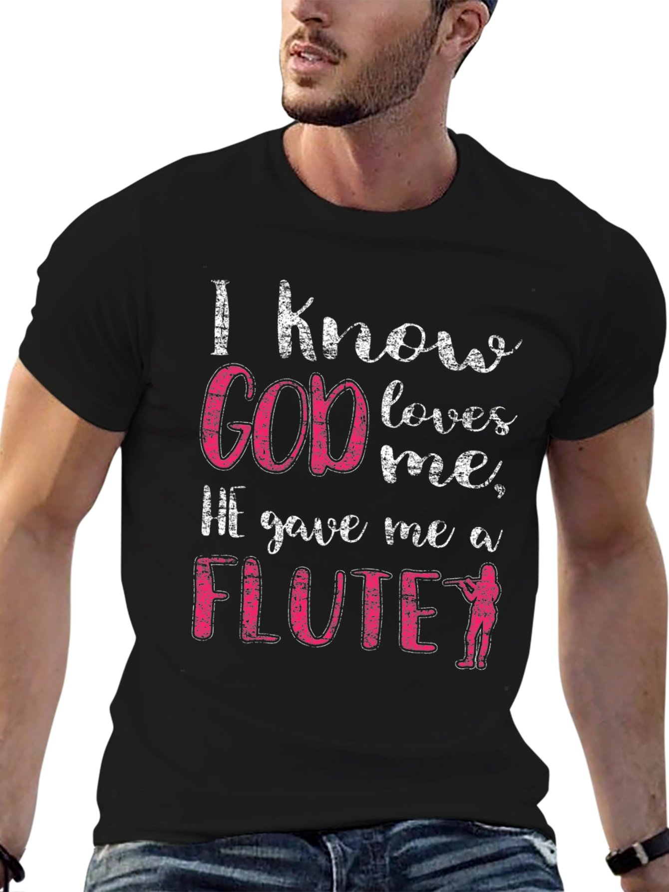I Know God Loves Me Flute T-Shirt