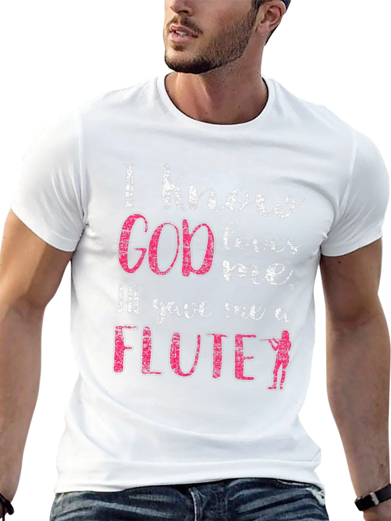 I Know God Loves Me Flute T-Shirt