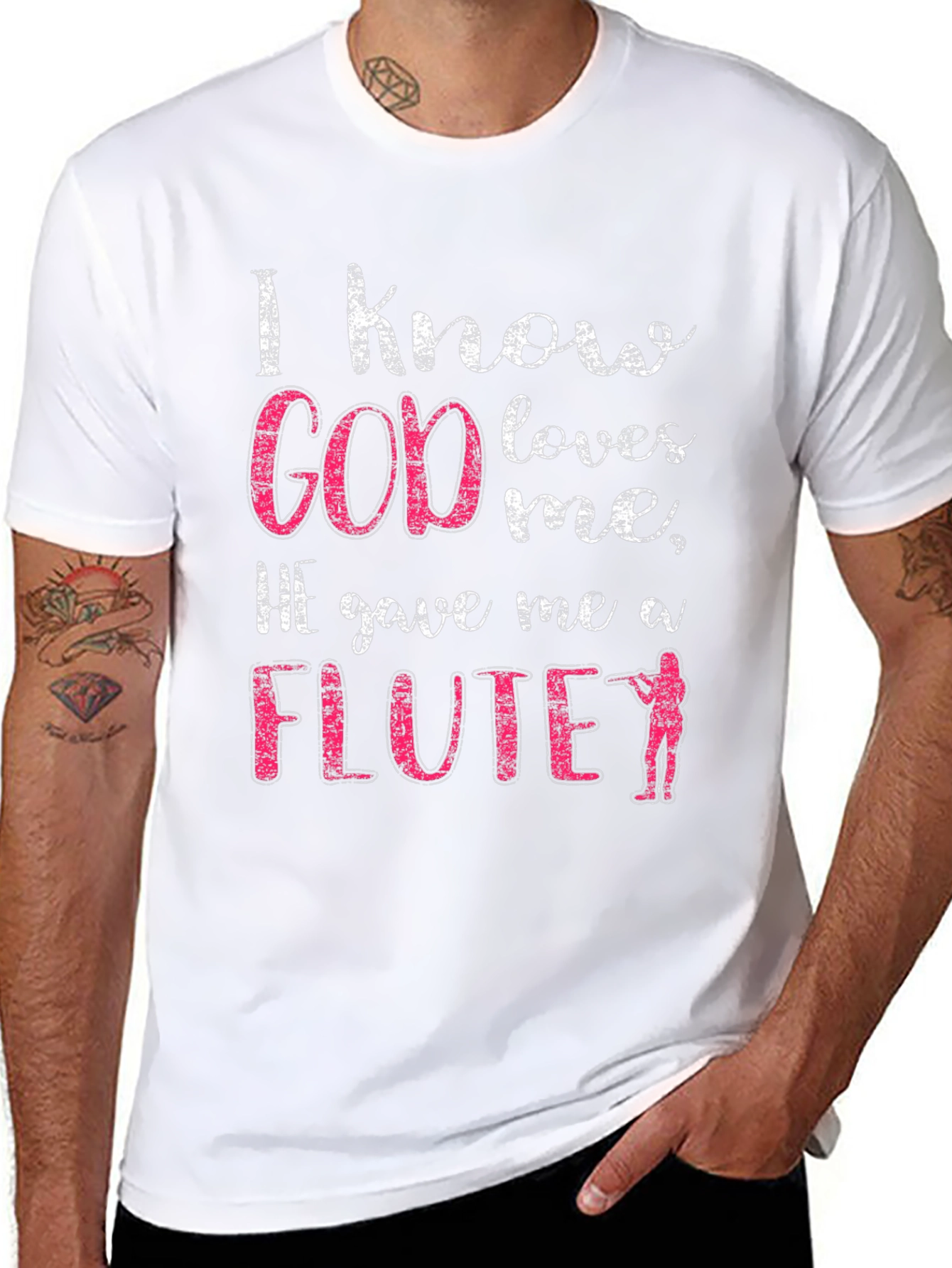 I Know God Loves Me Flute T-Shirt