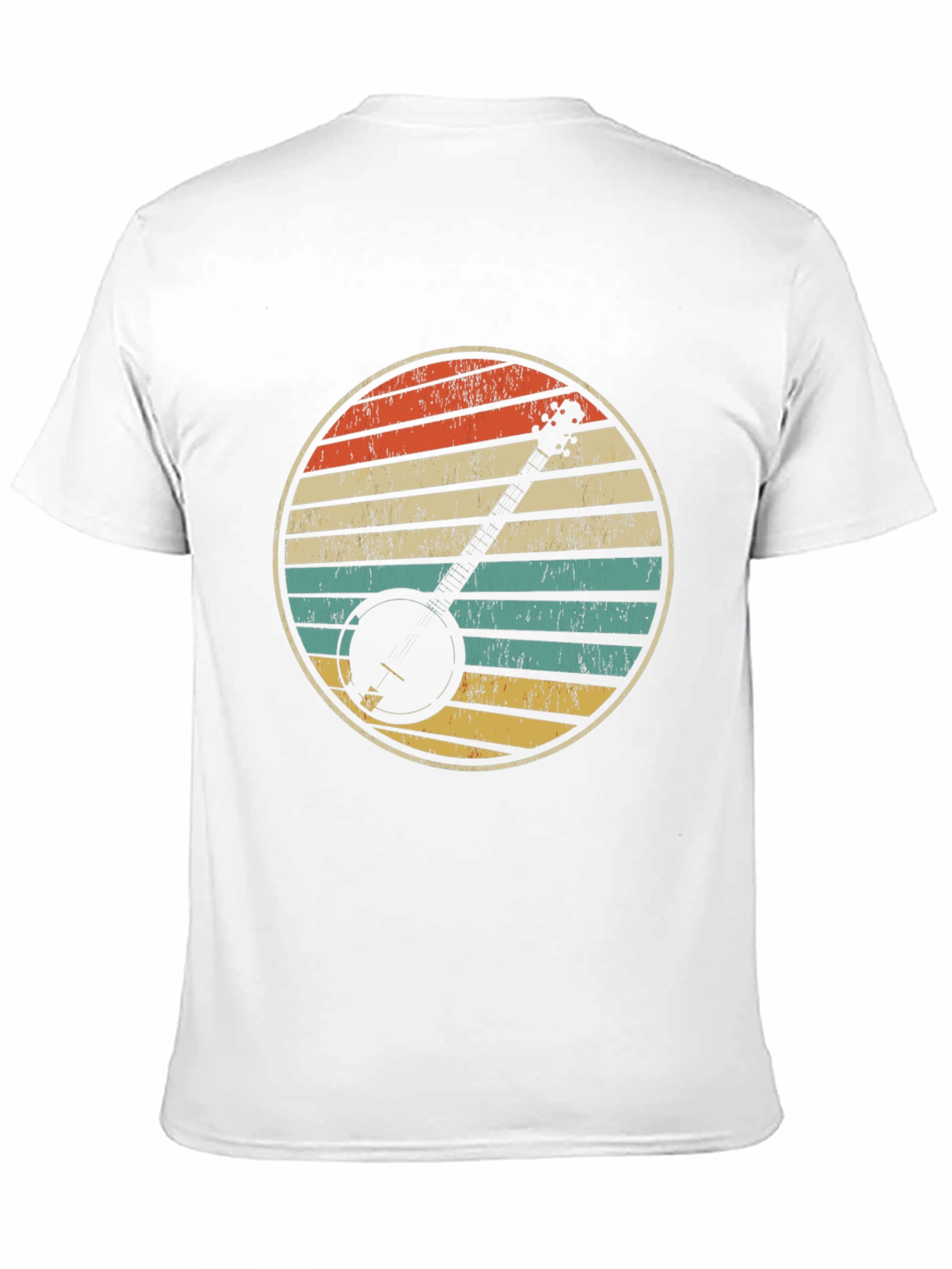 Retro Banjo Sunset Graphic T-Shirt