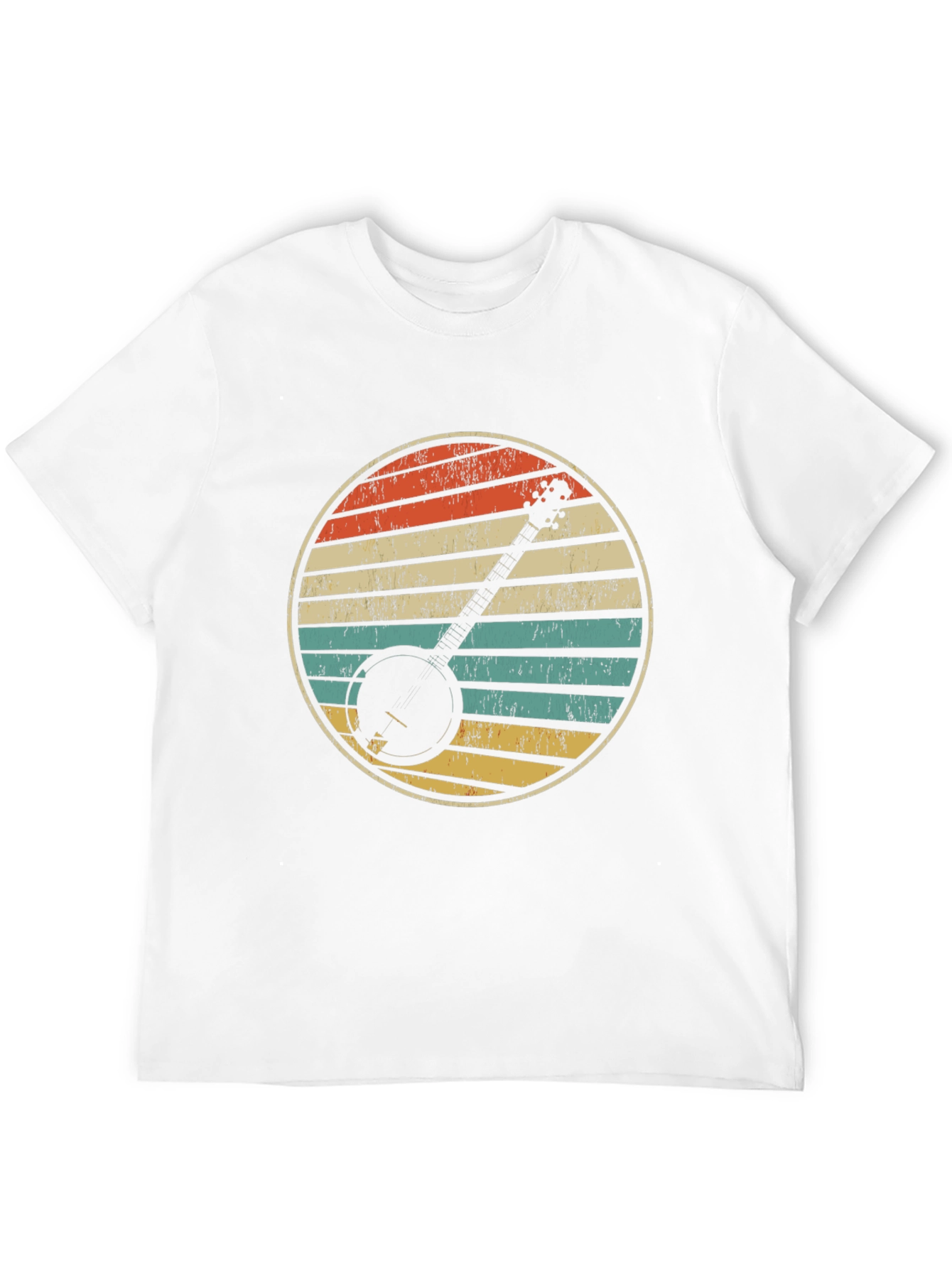 Retro Banjo Sunset Graphic T-Shirt