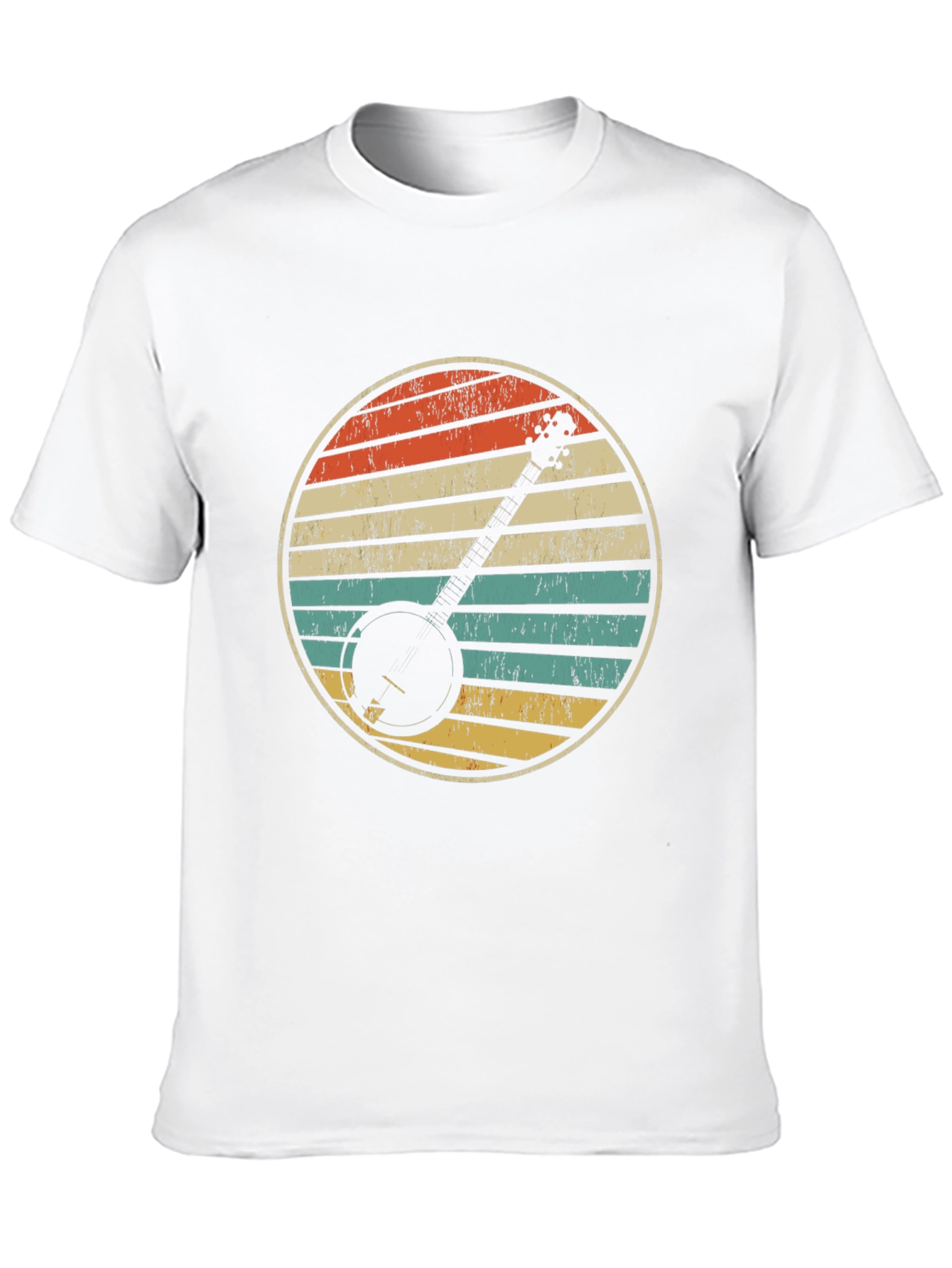 Retro Banjo Sunset Graphic T-Shirt