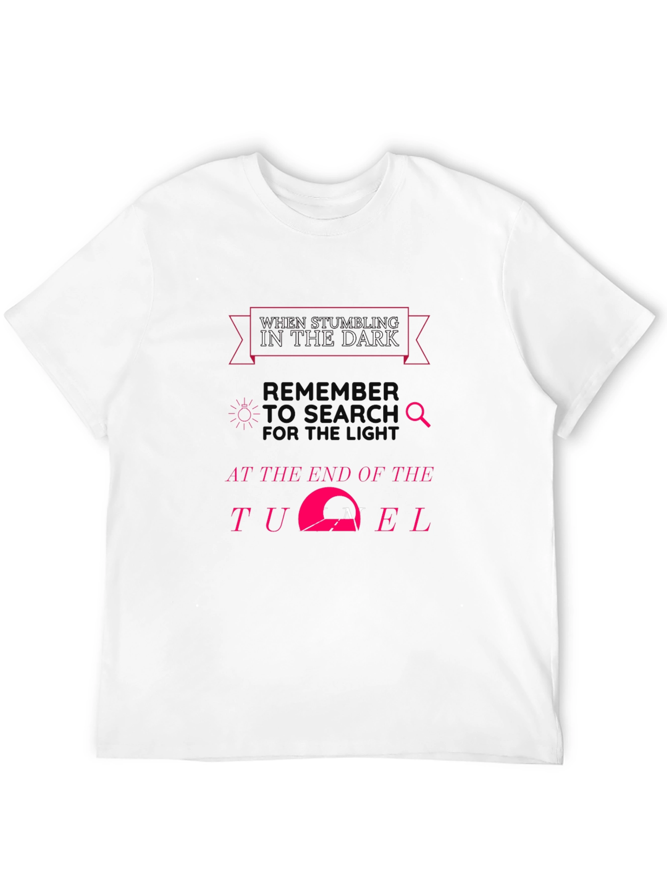 Inspirational Dark Tunnel Black T-Shirt