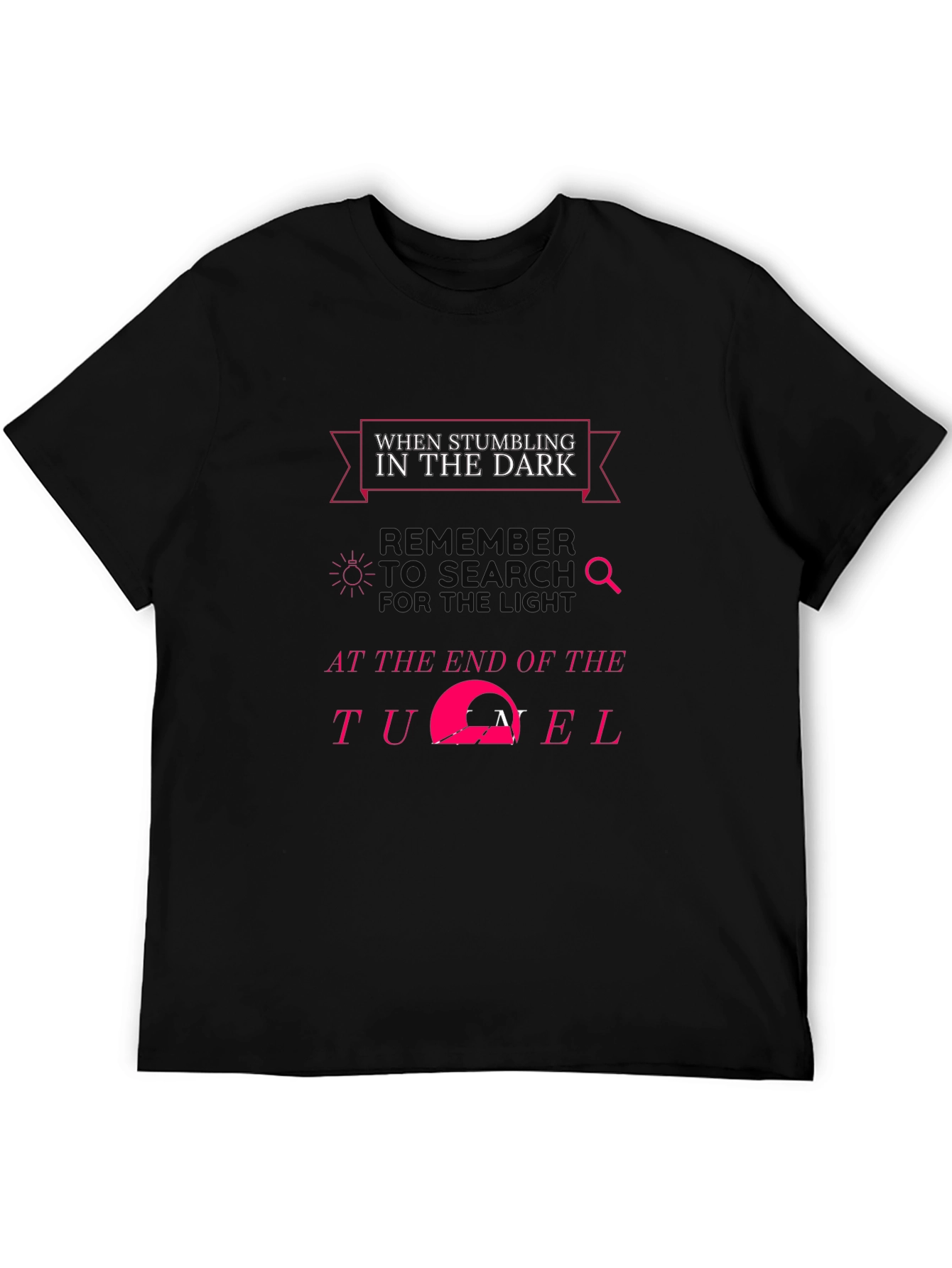 Inspirational Dark Tunnel Black T-Shirt