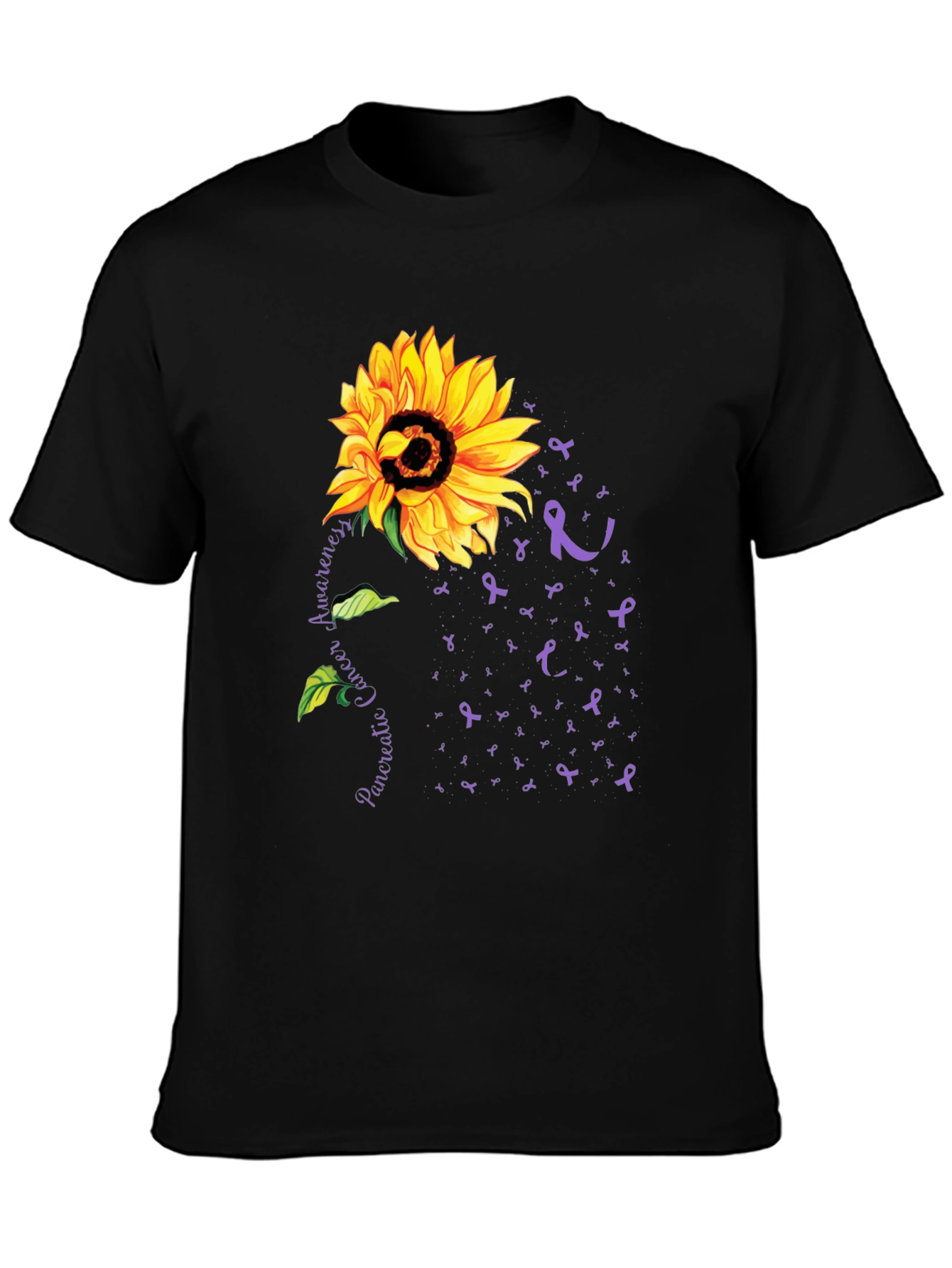 Sunflower Pancreatic Cancer Awareness T-Shirt