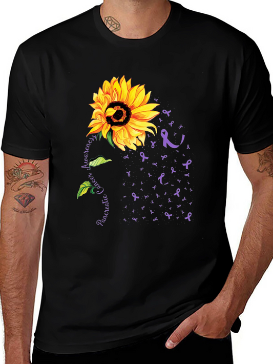 Sunflower Pancreatic Cancer Awareness T-Shirt