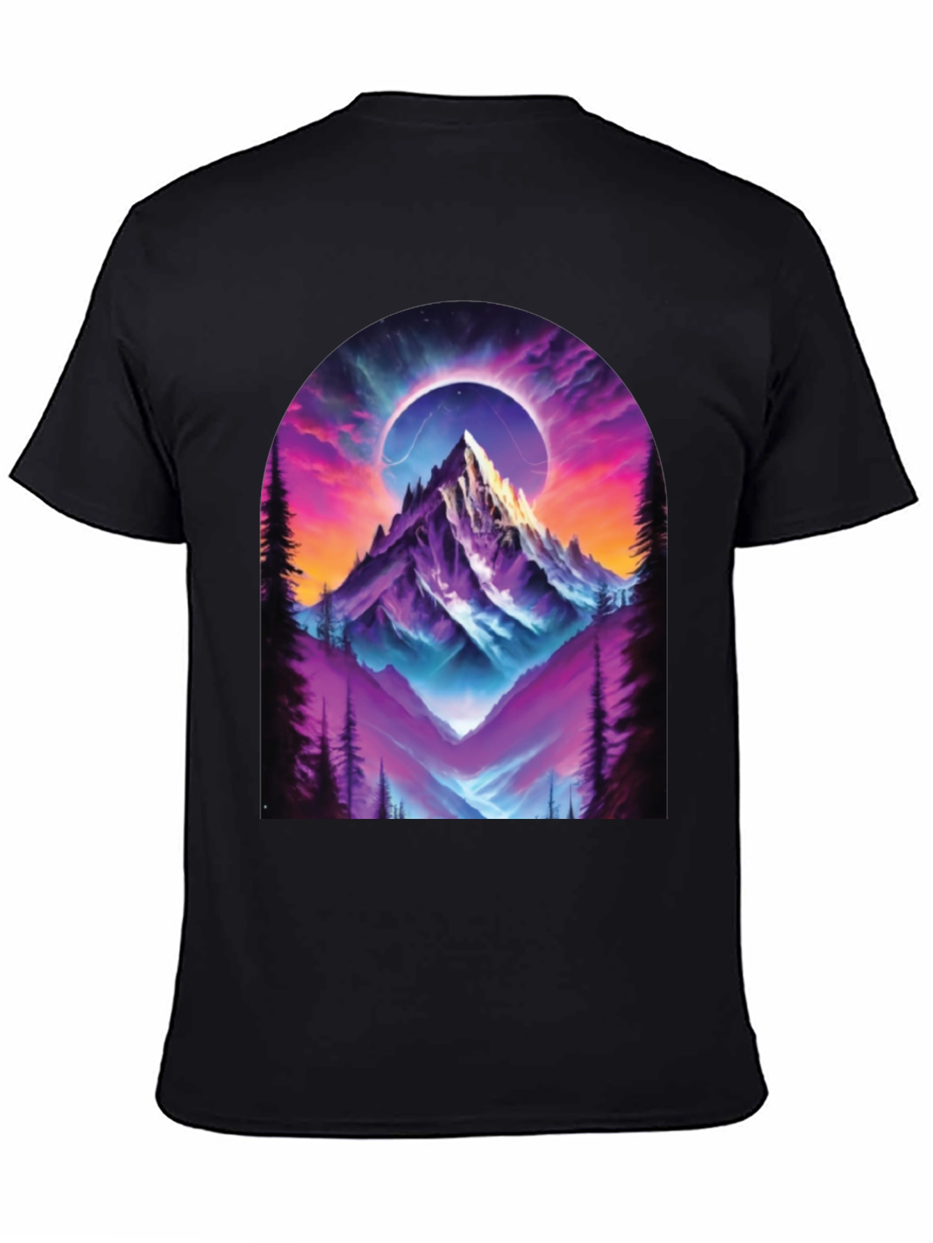 Mountain Eclipse Graphic Tee - Black