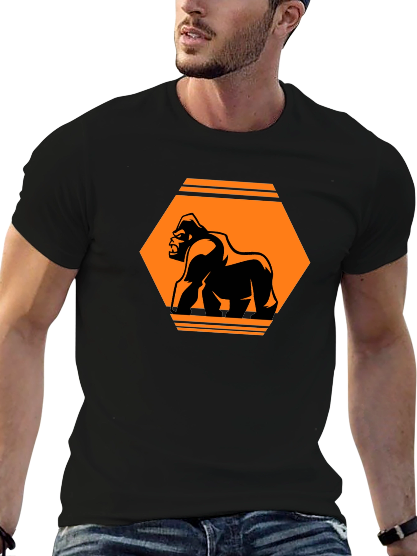 Gorilla Graphic Tee - Bold Black T-Shirt