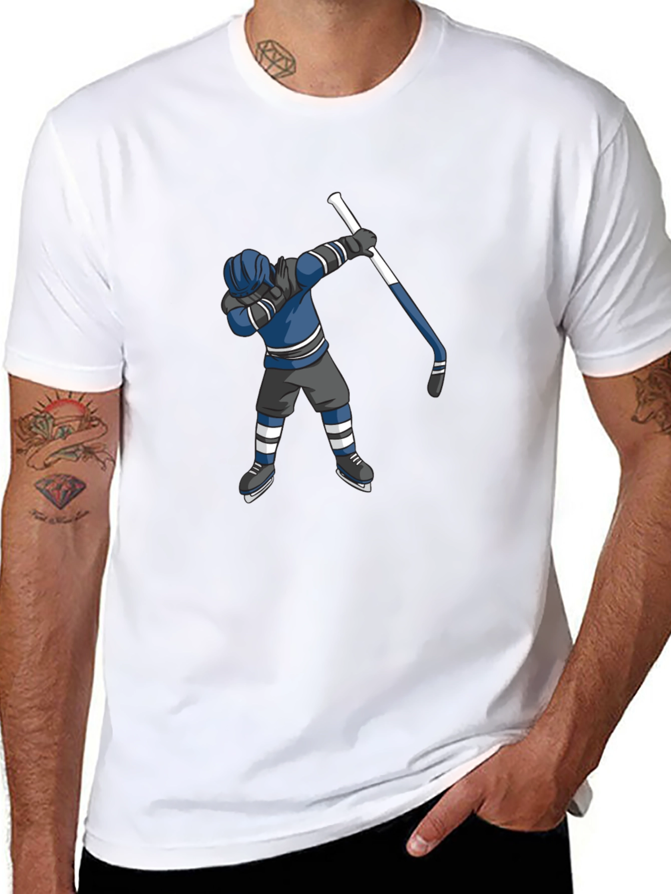 Hockey Player Dabbing Graphic T-Shirt