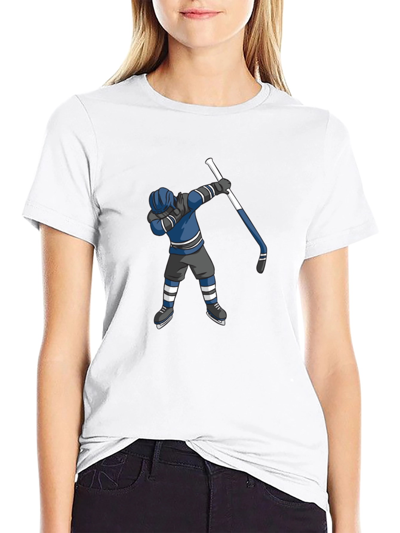 Hockey Player Dabbing Graphic T-Shirt