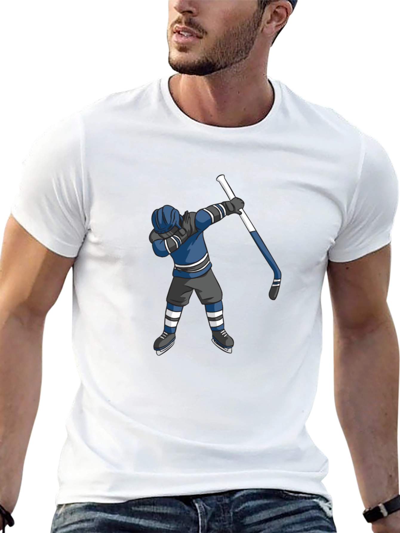 Hockey Player Dabbing Graphic T-Shirt