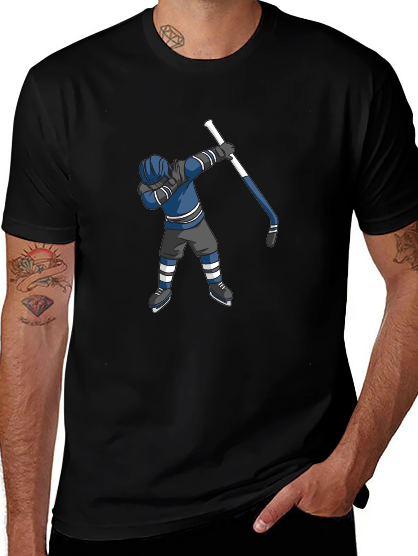 Hockey Player Dabbing Graphic T-Shirt