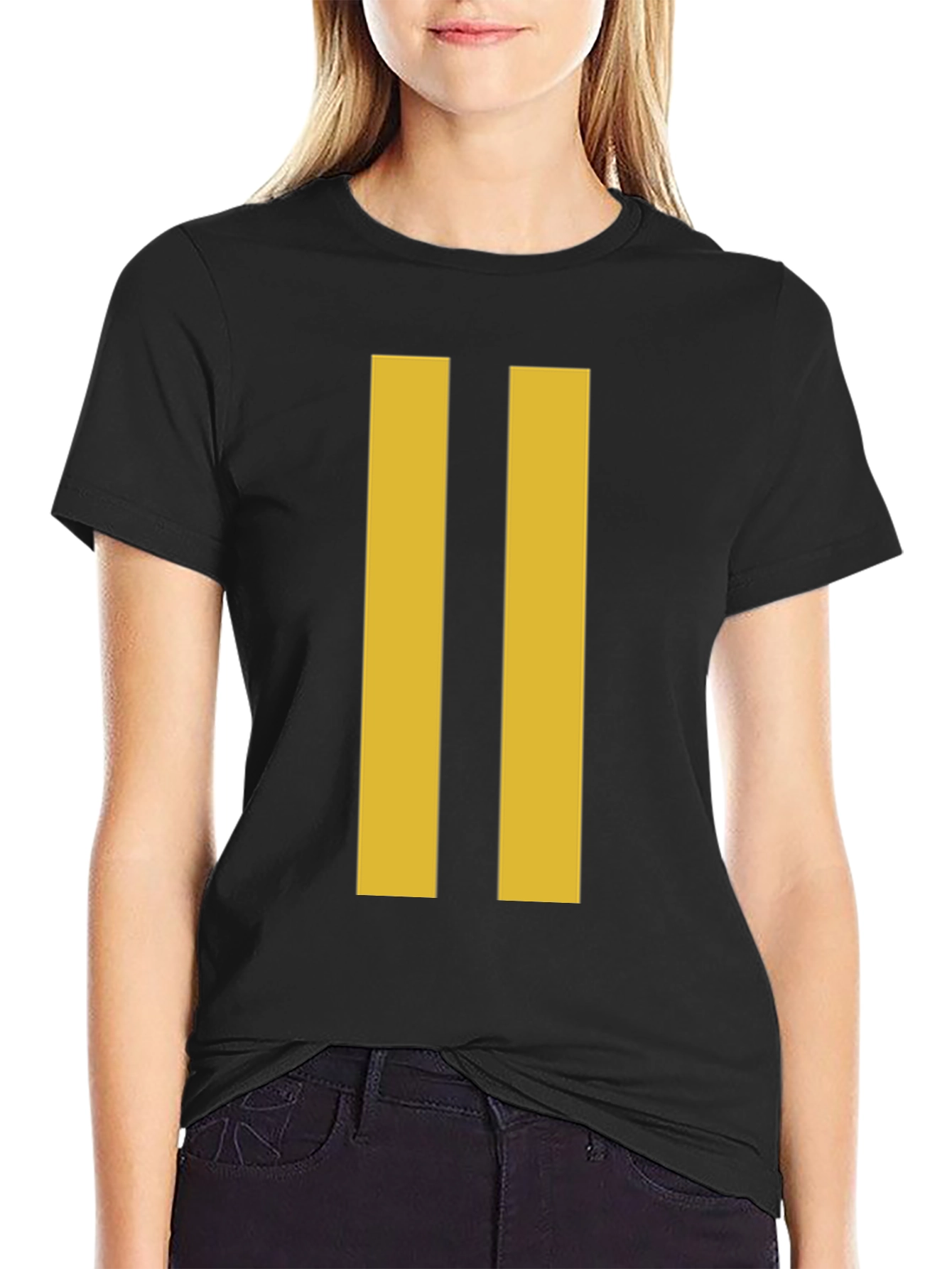 Two Stripe Graphic Tee - Black