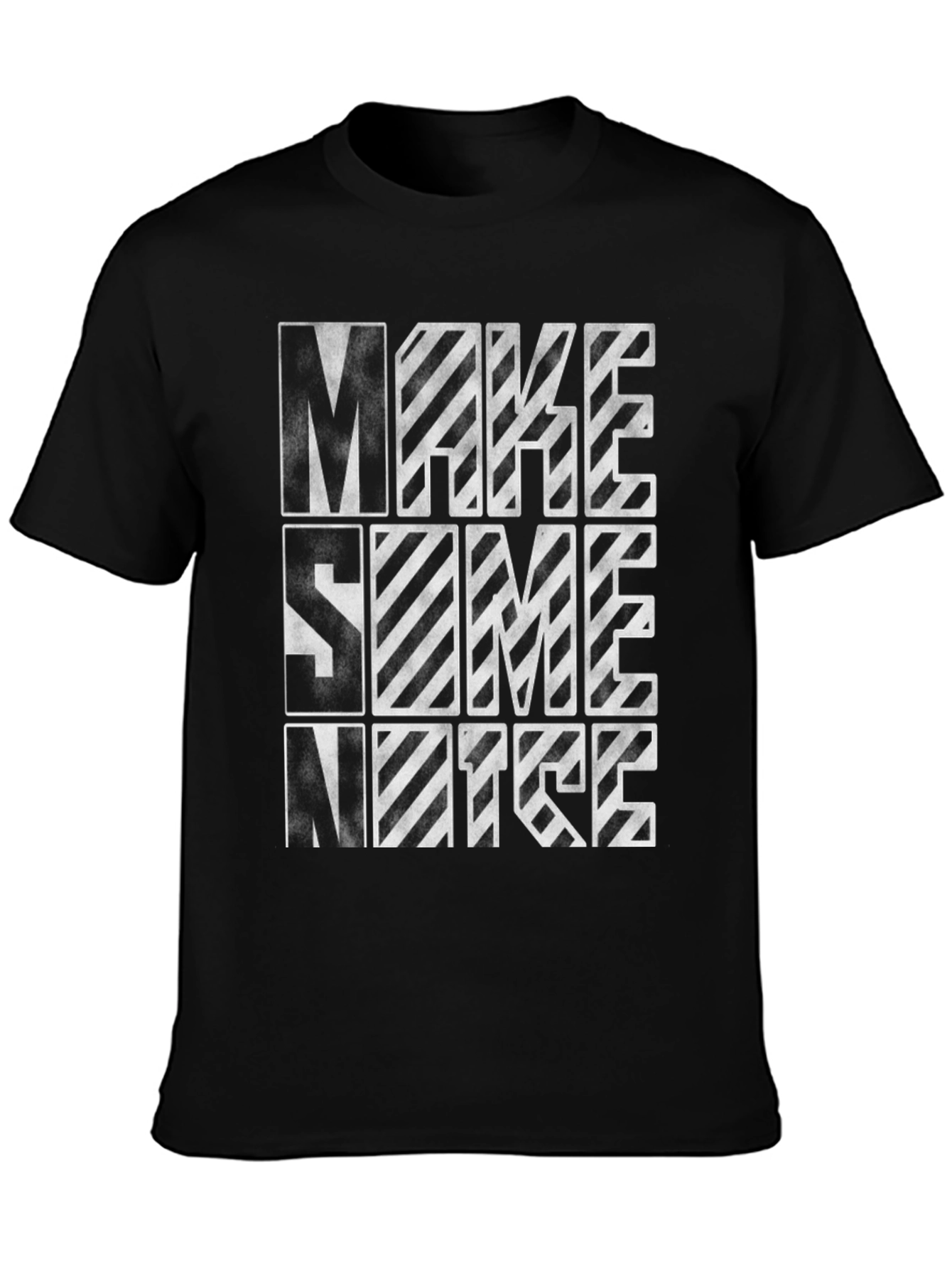 Make Some Noise Graphic Tee - Trendy Black T-Shirt