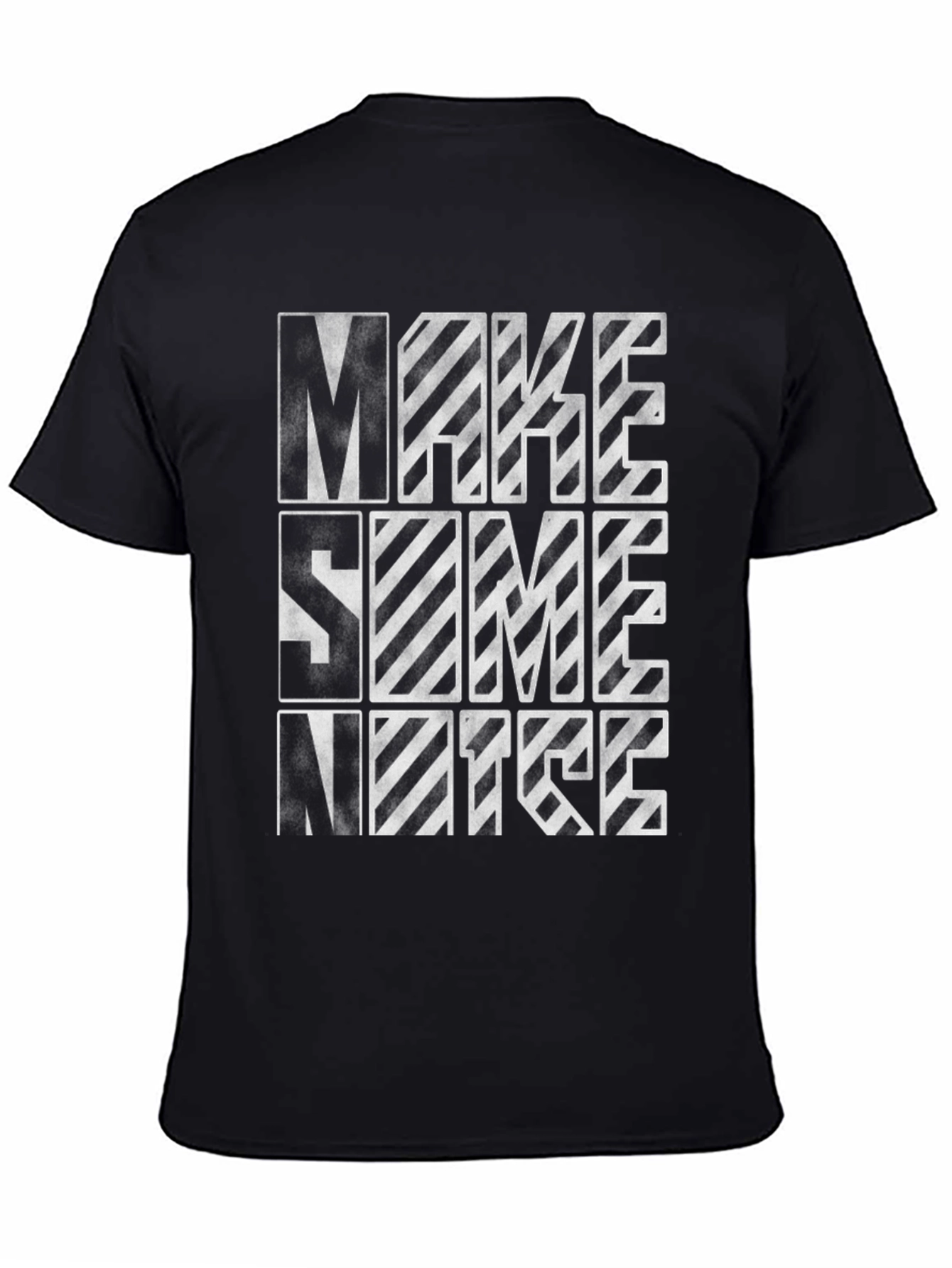 Make Some Noise Graphic Tee - Trendy Black T-Shirt
