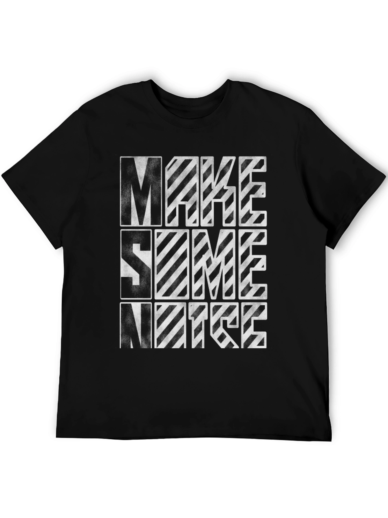 Make Some Noise Graphic Tee - Trendy Black T-Shirt