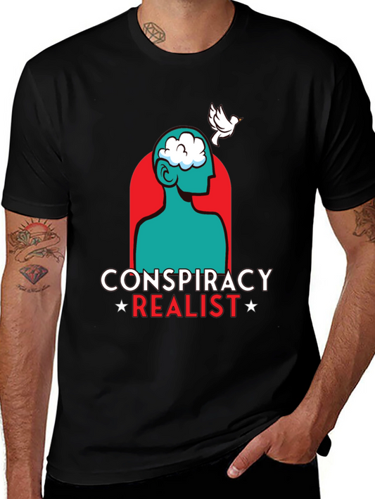 Conspiracy Realist Graphic Tee - Think Outside the Clouds T-Shirt
