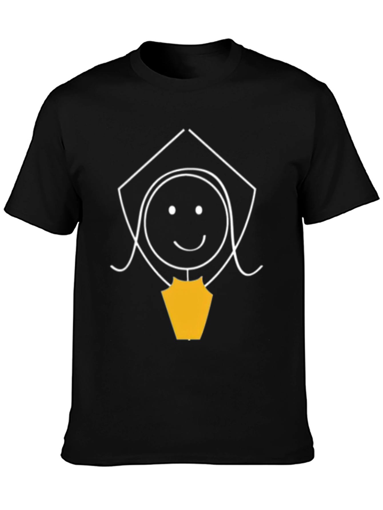 Graduation Girl Graphic Tee - Black Cotton T-Shirt