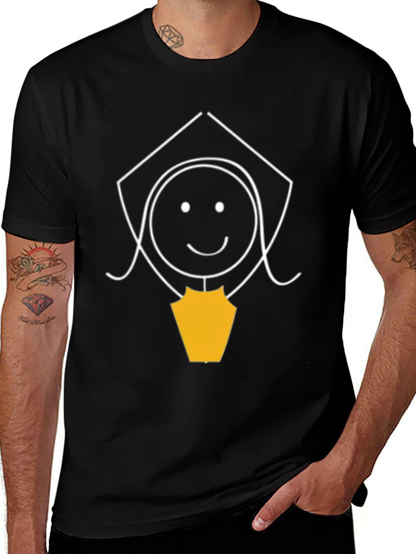 Graduation Girl Graphic Tee - Black Cotton T-Shirt