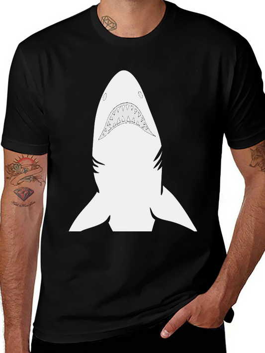 Shark Graphic Tee - Black Cotton Comfort