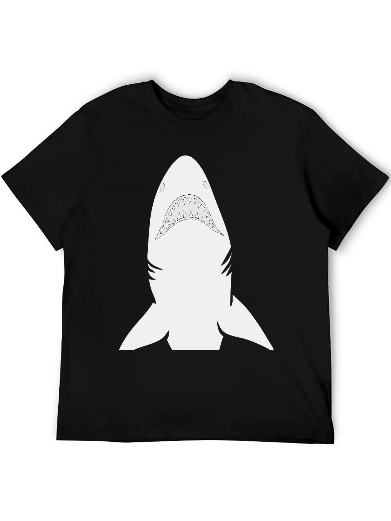 Shark Graphic Tee - Black Cotton Comfort