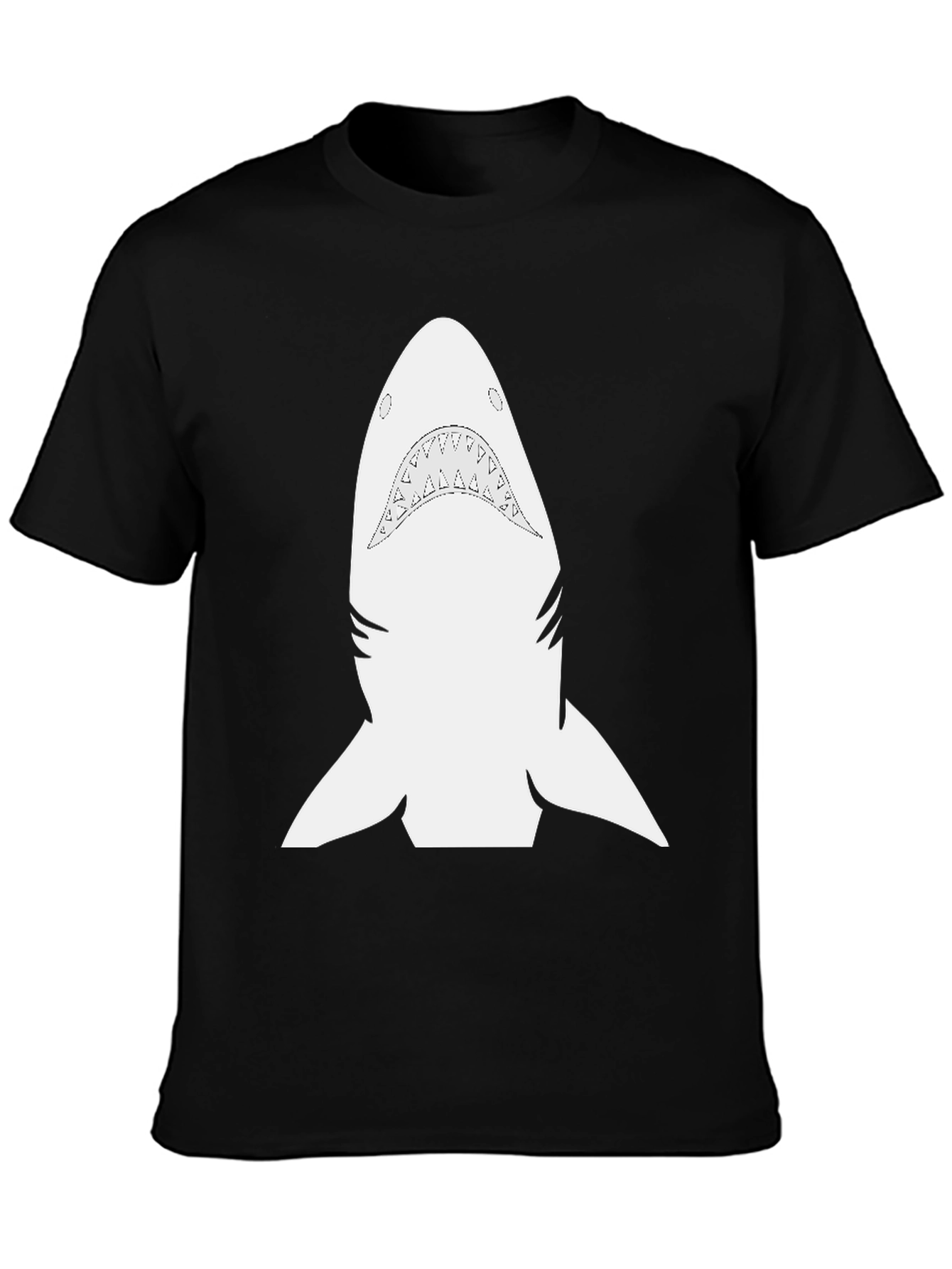 Shark Graphic Tee - Black Cotton Comfort