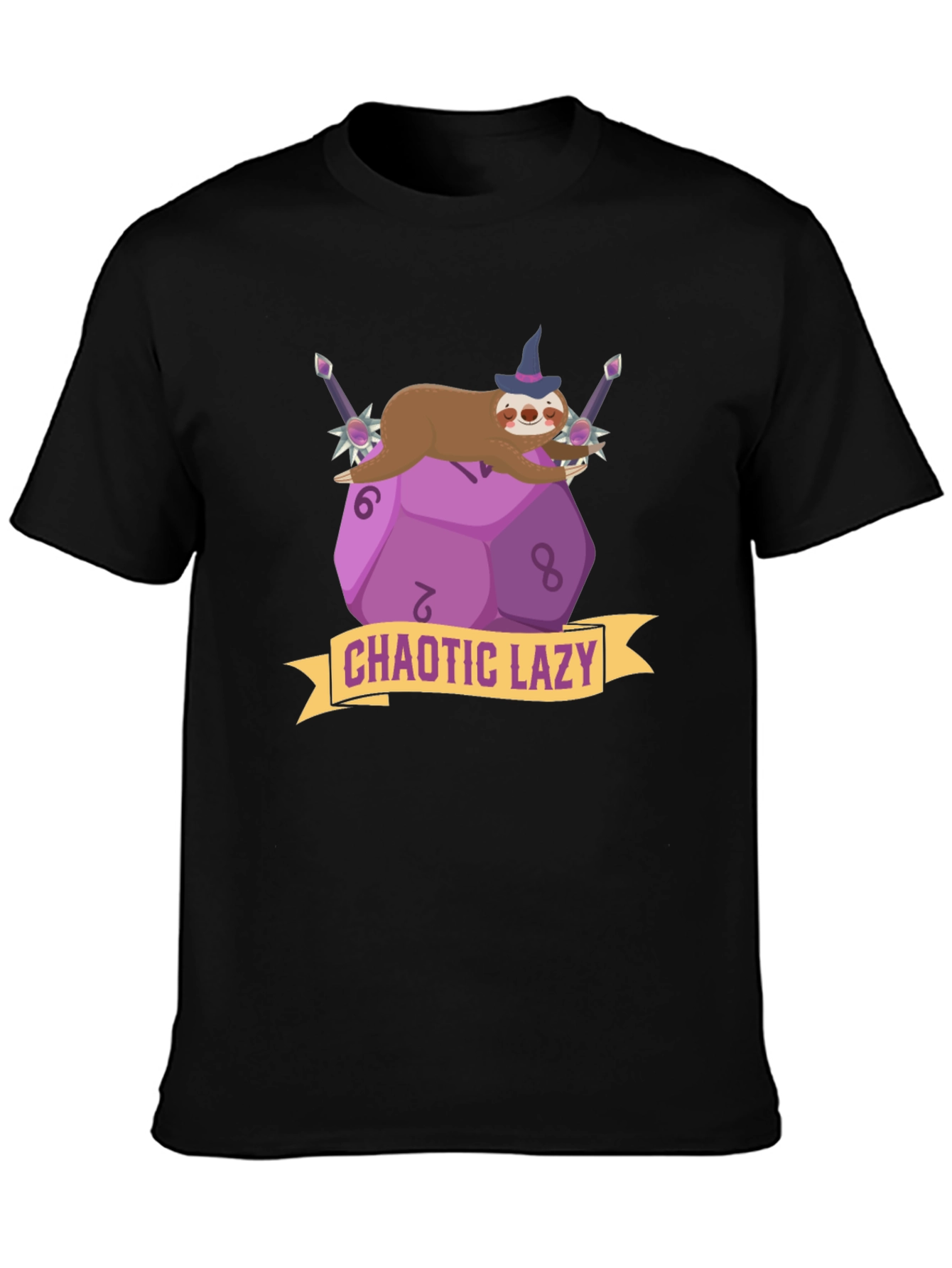Chaotic Lazy Sloth D20 T-Shirt