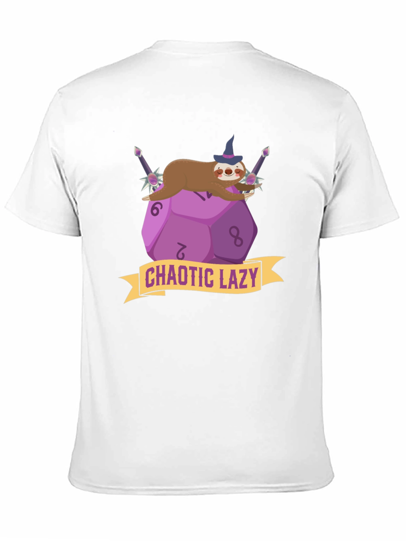 Chaotic Lazy Sloth D20 T-Shirt