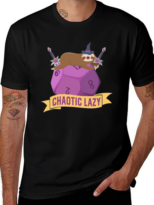 Chaotic Lazy Sloth D20 T-Shirt