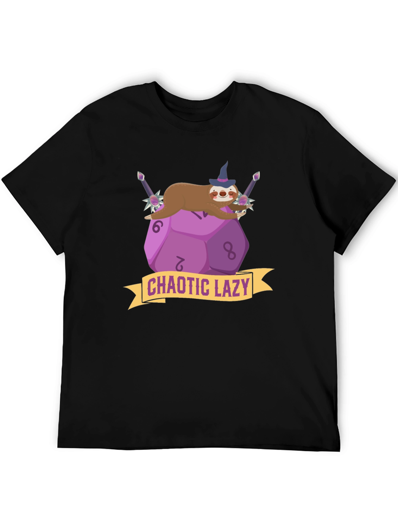 Chaotic Lazy Sloth D20 T-Shirt